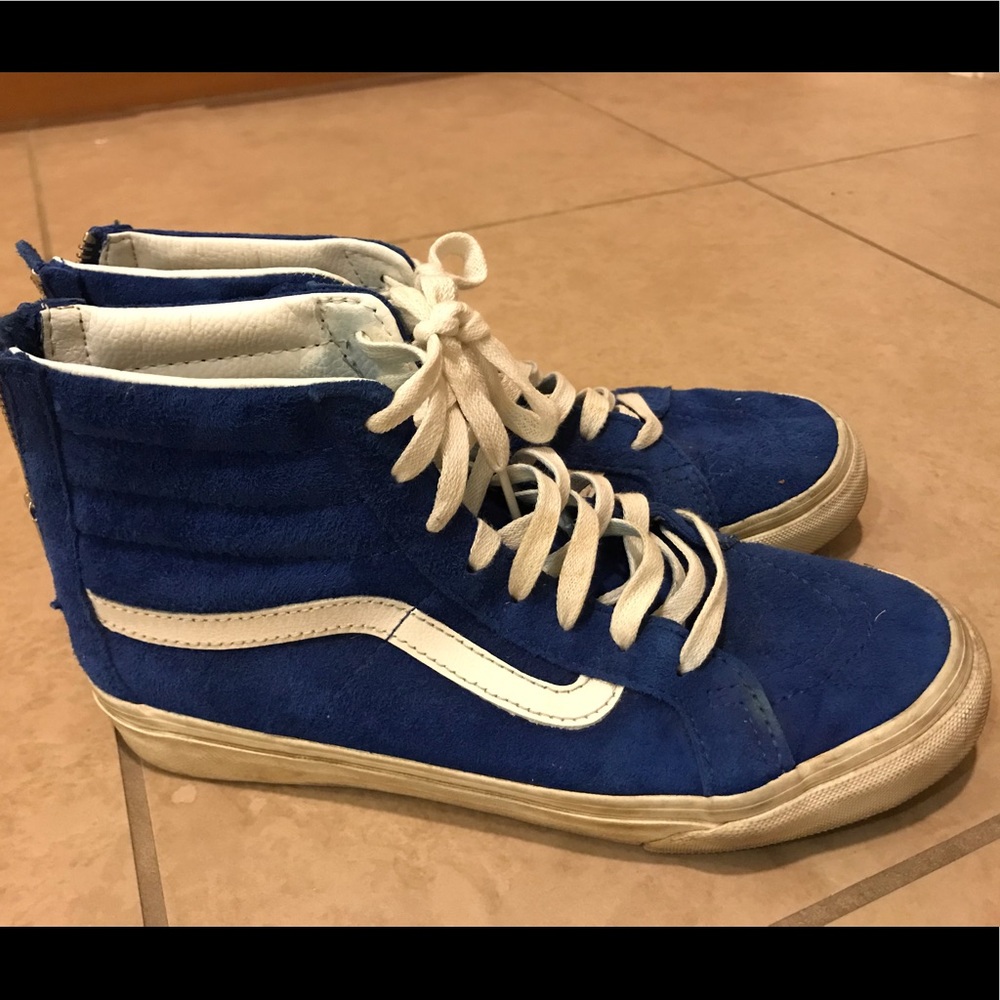 Vans Sk8-Hi Imperial Blue & White Skate Shoes